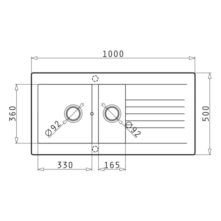 1.5 Bowl White Composite Kitchen Sink with Reversible Drainer - Essence Amelia