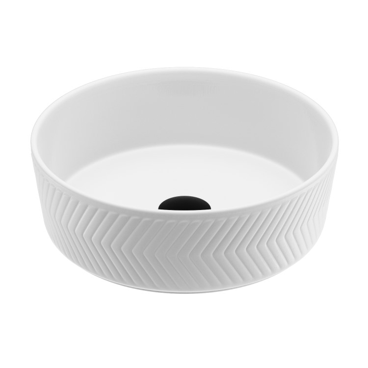 Round Chevron Countertop Basin 360mm - Sonoma 