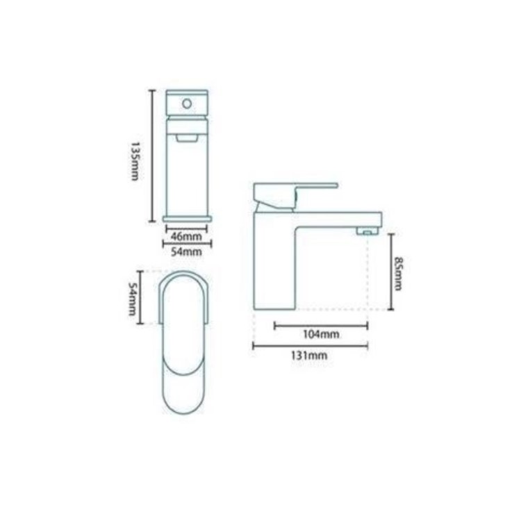 Chrome Bath and Basin Tap Set - Como