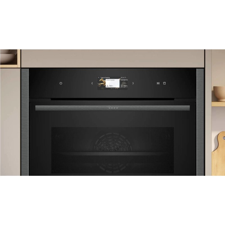 Refurbished Neff N90 C24FS31G0B 60cm Single Built In Electric Oven Grey