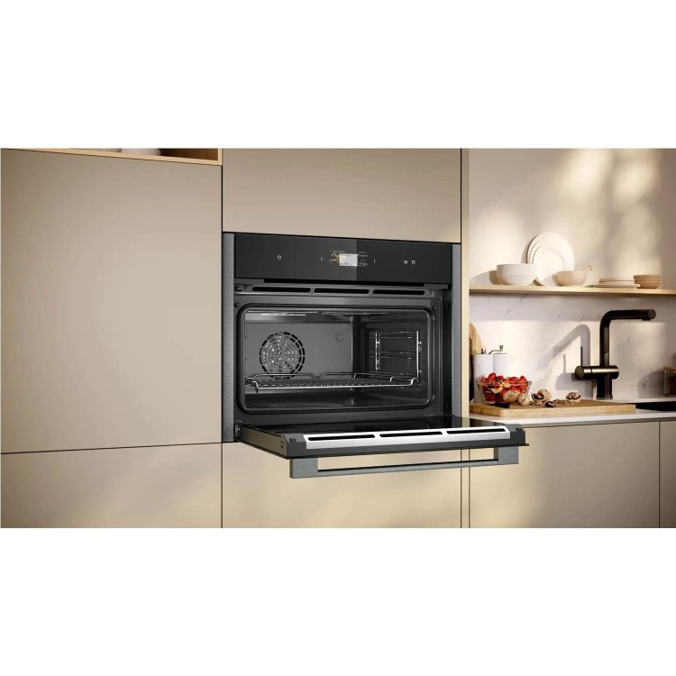 Refurbished Neff N90 C24FS31G0B 60cm Single Built In Electric Oven Grey