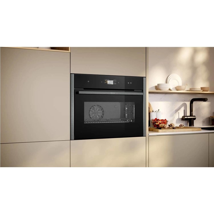 Refurbished Neff N90 C24FS31G0B 60cm Single Built In Electric Oven Grey