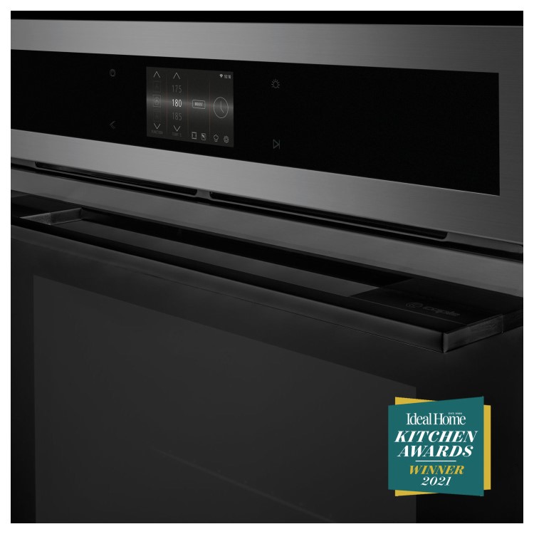 Caple Sense Premium Connected Electric Single Oven with Pyrolytic Cleaning - Gunmetal Grey