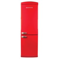 Servis C60185NFR Retro Right Hand Hinge Freestanding Fridge Freezer Red