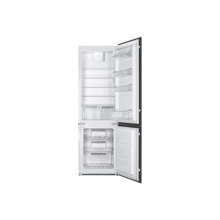 Smeg C7280NEP 54cm Wide Frost Free 60-40 Integrated Upright In-Column Fridge Freezer - White