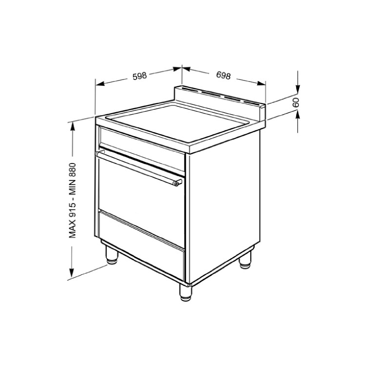 Smeg C7GPX8 Symphony 70cm Pyrolytic Dual Fuel Range Cooker - Stainless Steel