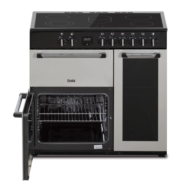 Creda 90cm Triple Cavity Electric Range Cooker - Silver