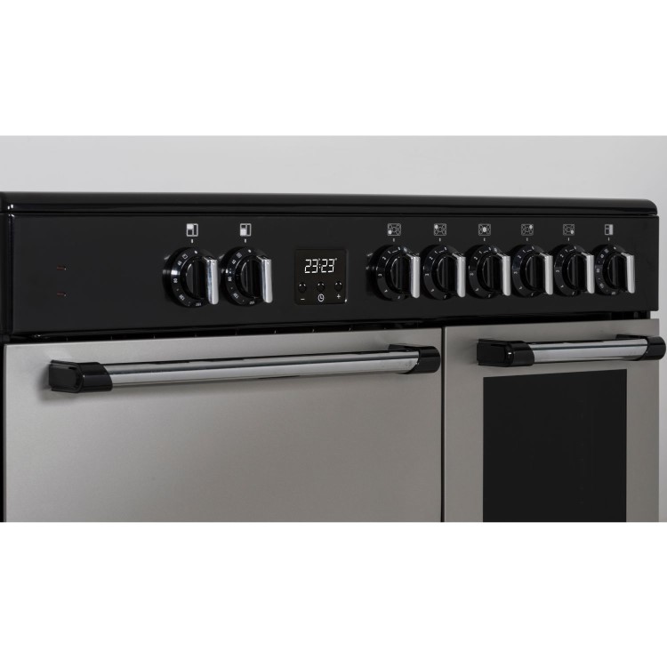 Creda 90cm Triple Cavity Electric Range Cooker - Silver