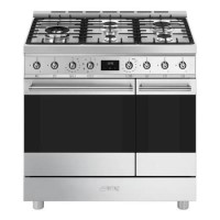 Refurbished Smeg C92GMX2 90cm Dual Fuel Range Cooker Stainless Steel