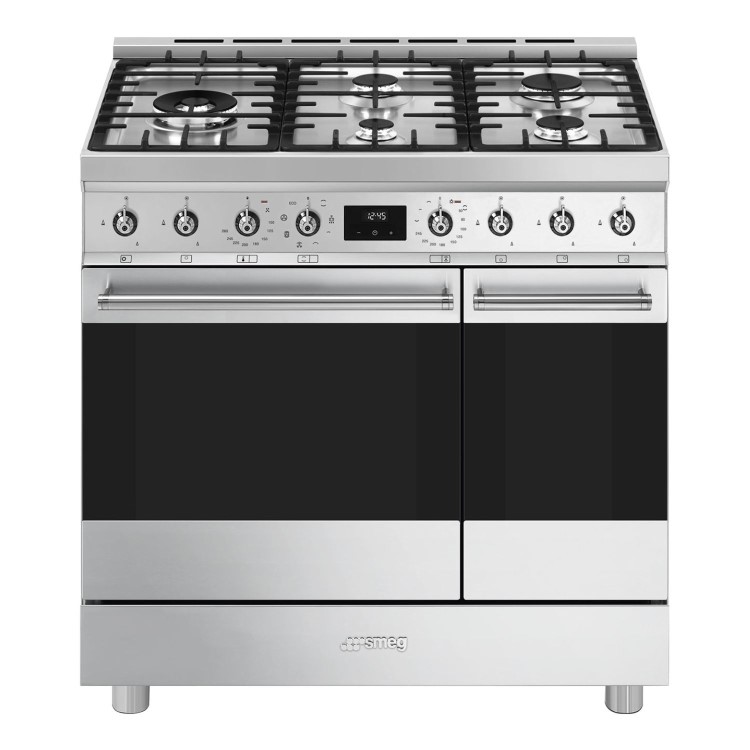 Smeg 90cm Dual Fuel Range Cooker - Stainless Steel