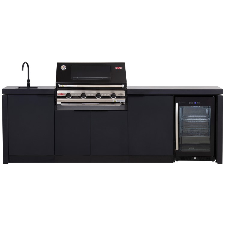 BeefEater Signature 3000E Cabinex Outdoor Kitchen - Built in 4 Burner BBQ with Fridge & Sink