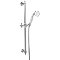 Chrome Traditional Round Adjustable Height Slide Rail Kit with Hand Shower - Cambridge