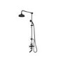 Black Traditional Thermostatic Mixer Shower Set with Bath Filler Spout -Slide Rail Kit & Hand Shower - Camden