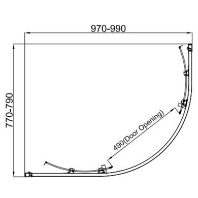 1000 x 800mm Right Hand Offset Quadrant Shower Enclosure Suite with Toilet & Basin - Carina