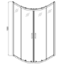 Chrome 6mm Glass Quadrant Shower Enclosure 800mm - Carina