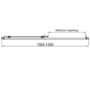 1400mm Chrome Sliding Shower Door 6mm Glass - Carina