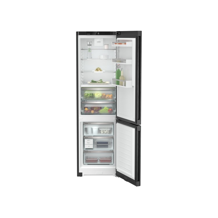 Liebherr 361 Litre Freestanding Fridge Freezer With DuoCooling - BlackSteel