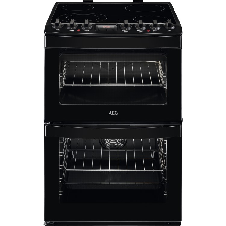 AEG 6000 Series 60cm Electric Cooker - Black