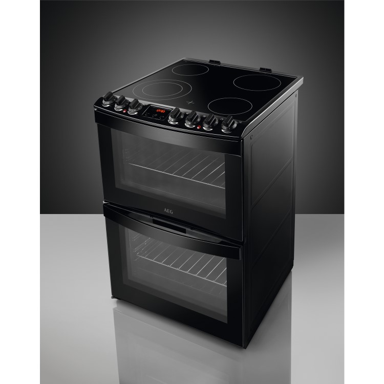 AEG 6000 Series 60cm Electric Cooker - Black