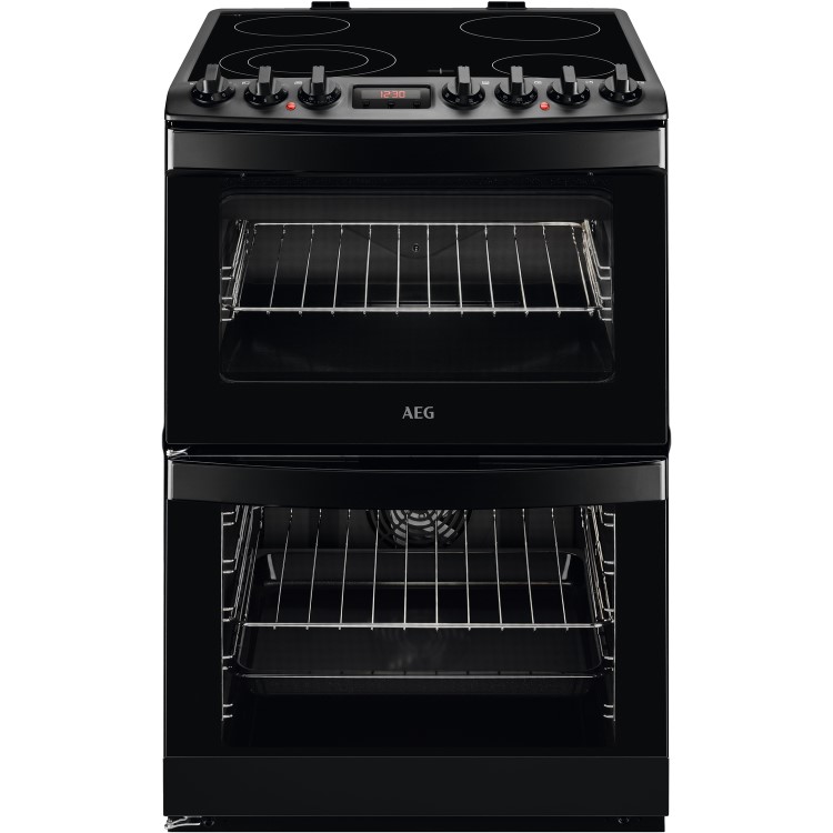 AEG 6000 Series 60cm Electric Cooker - Matt Black