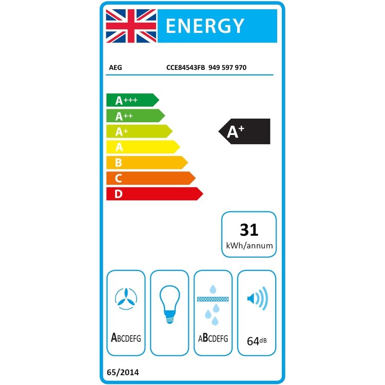 AEG 6000 Series 78cm 4 Zone Venting Induction Hob - Recirculation Only