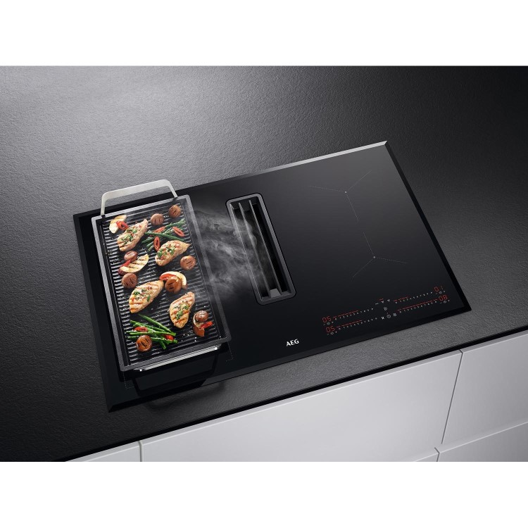 AEG 6000 Series 78cm 4 Zone Venting Induction Hob - Recirculation Only