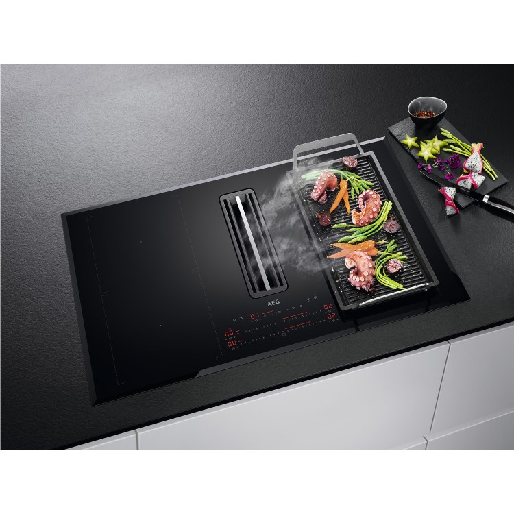 AEG 8000 Series 83cm 4 Zone Venting Induction Hob - Recirculation Only