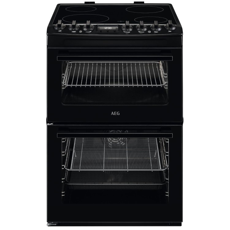 AEG 6000 Series 60cm Electric Cooker - Black