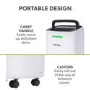 Refurbished electriQ 12 Litre Smart App Alexa Dehumidifier with Digital Humidistat and Air Purifier