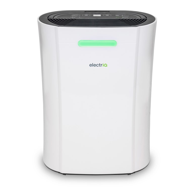 Refurbished electriQ 12L Smart Wi-Fi Alexa Dehumidifier for up to 3 bed house with Air Purifier