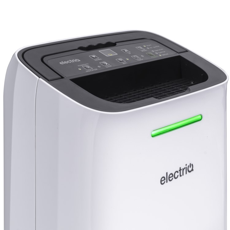 Refurbished electriQ 12 Litre Smart App Alexa Dehumidifier with Digital Humidistat and Air Purifier