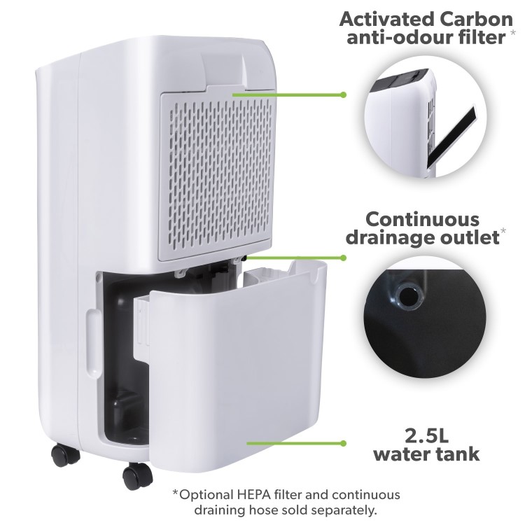 electriQ 12L Quiet Low-Energy Dehumidifier