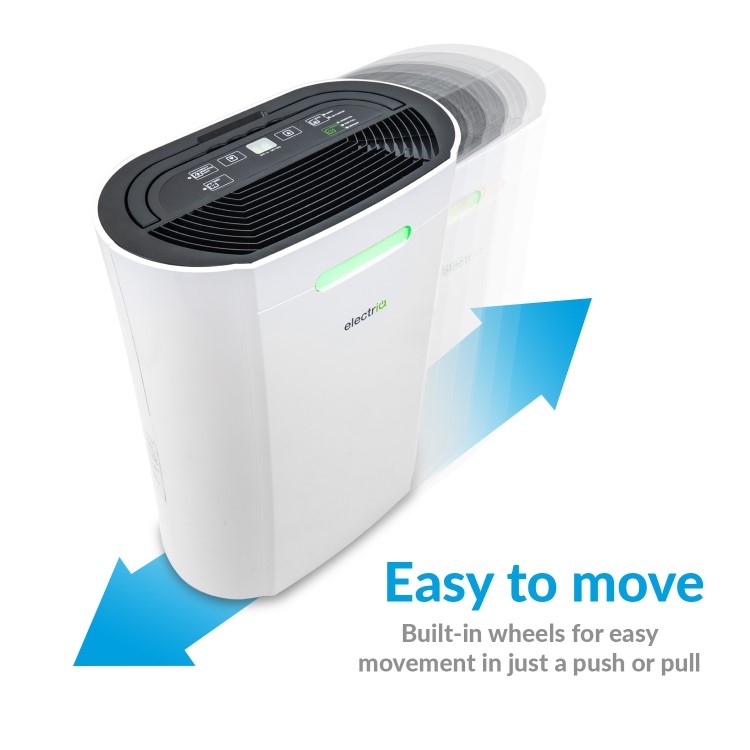 Refurbished electriQ 12L Smart Wi-Fi Alexa Dehumidifier for up to 3 bed house with Air Purifier