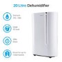 GRADE A1 - electriQ CD20L 20L Dehumidifier with Humidistat Great for 2-5 bed house