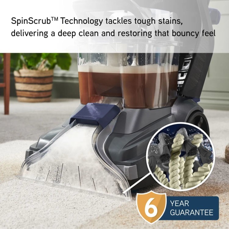 Vax SpinScrub Power Plus Carpet Cleaner - Grey & Navy Blue