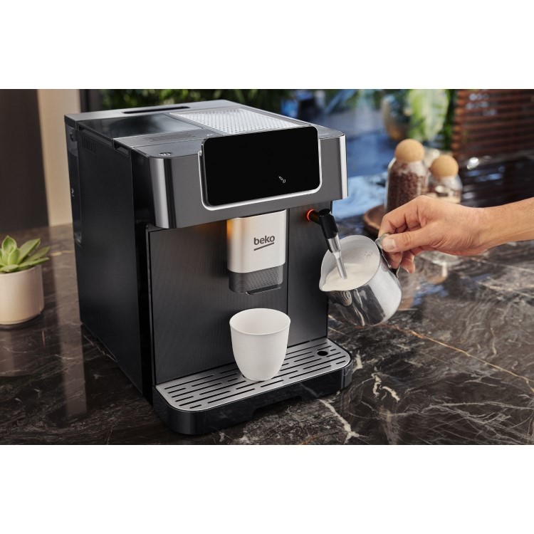 Beko CaffeExperto Automatic Bean To Cup Coffee Machine with Milk Frother - Black