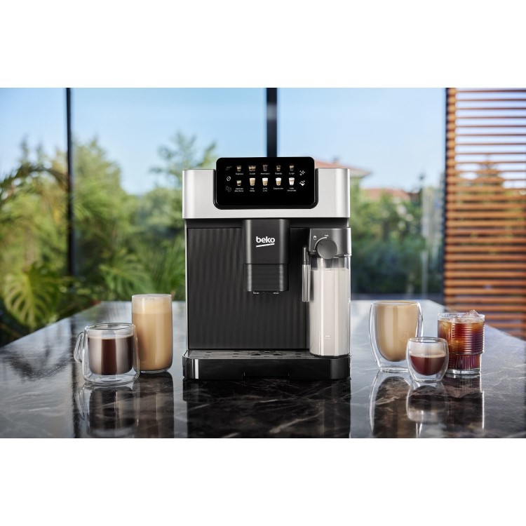 Beko CaffeExperto Automatic Bean to Cup Coffee Machine with Milk Frother - Stainless Steel