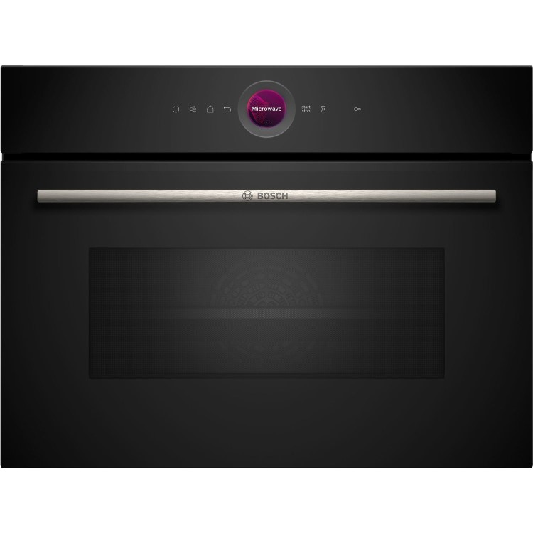 Bosch Series 8 Built-In Microwave with Grill - Black