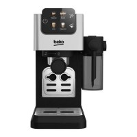 Refurbished Beko CaffeExperto Manual Espresso Coffee Machine with Milk Frother Stainless Steel