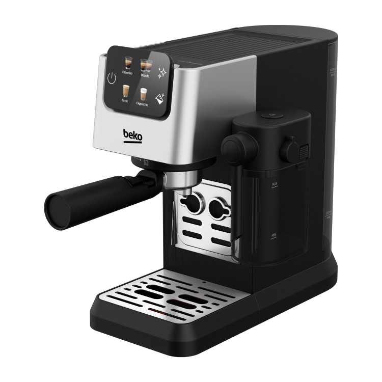 Beko CaffeExperto Manual Espresso Coffee Machine with Milk Frother - Stainless Steel