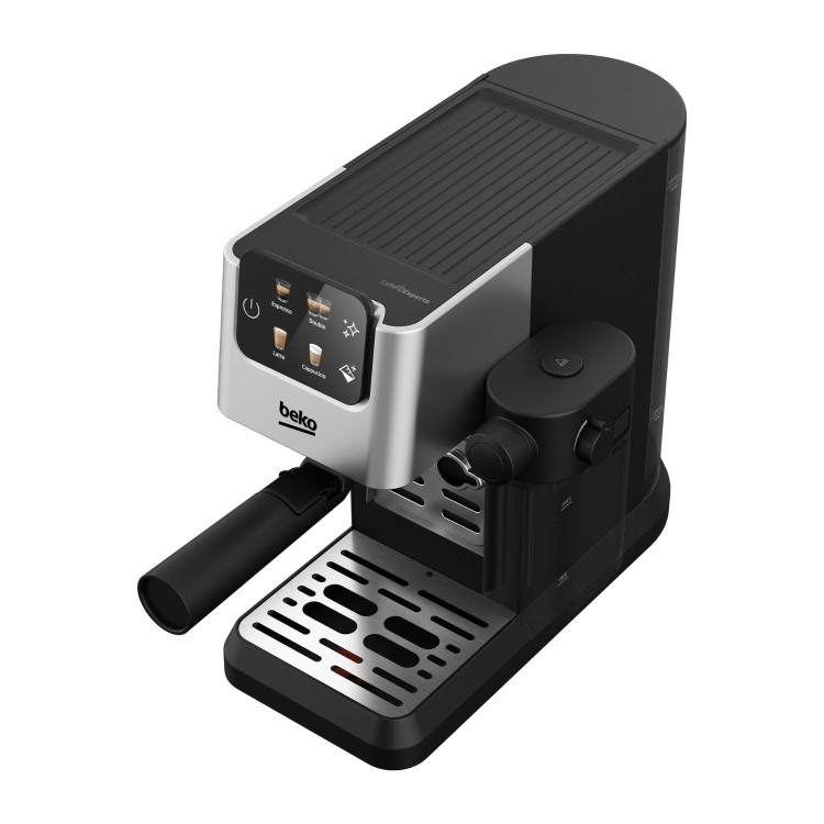 Beko CaffeExperto Manual Espresso Coffee Machine with Milk Frother - Stainless Steel