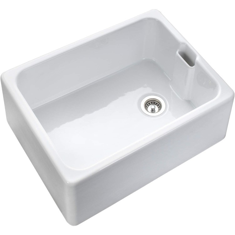 Rangemaster Belfast Single Bowl White Ceramic Kitchen Sink