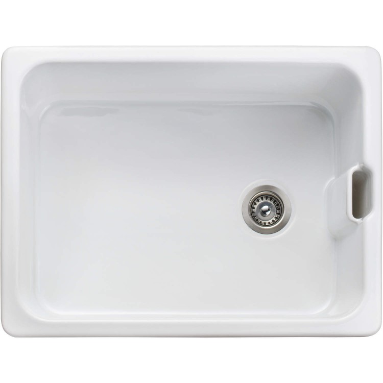 Rangemaster Belfast Single Bowl White Ceramic Kitchen Sink