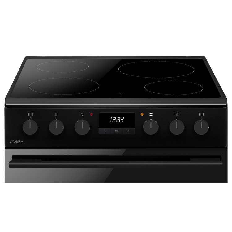 CDA 60cm Electric Cooker with Airfry - Black