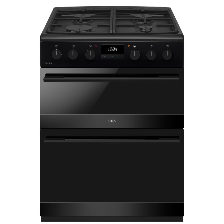 CDA 60cm Dual Fuel Cooker with Airfry - Black