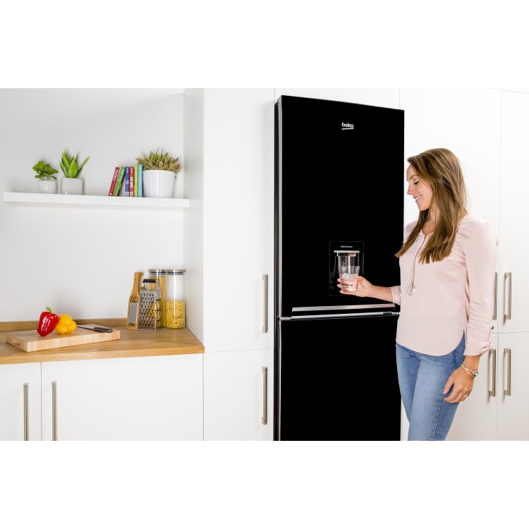 Beko CFG1691DB Freestanding Fridge Freezer With Water Dispenser - Black