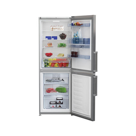 Refurbished Beko CFP1675DX Freestanding 303 Litre 60/40 Frost Free Fridge Freezer Stainless Steel