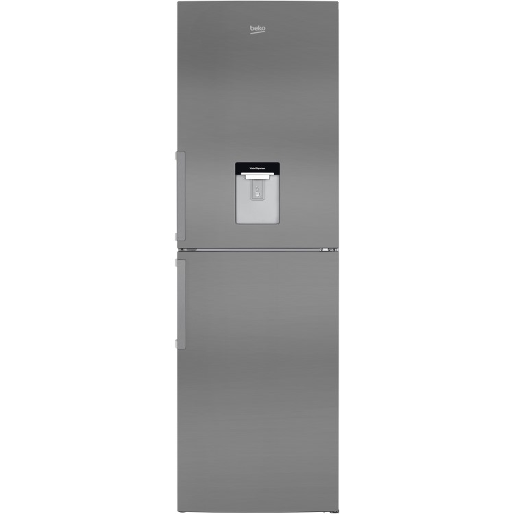 Beko CFP1691DX 191x60cm Frost Free Freestanding Fridge Freezer With Non-plumbed Water Dispenser - Stainless Steel