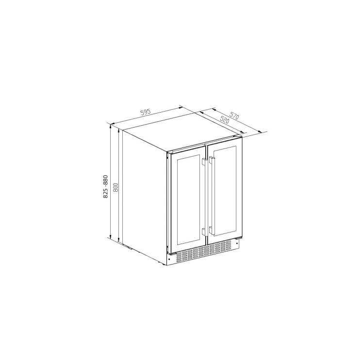 Refurbished CDA CFWC624SS Freestanding 40 Bottle Dual Zone Under Counter Wine Cooler Stainless Steel