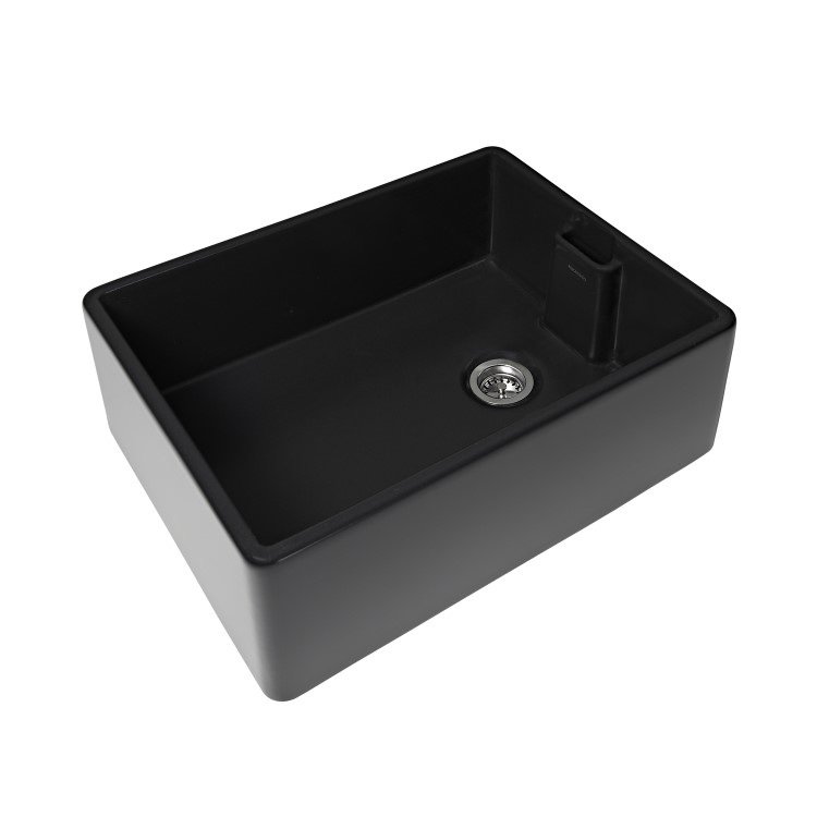 Rangemaster Grange Belfast Single Bowl Black Ceramic Kitchen Sink